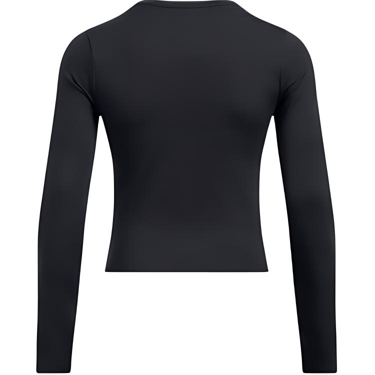 Under Armour Удобная женская футболка с круглым вырезом и длинным рукавом, черная 1387465-001