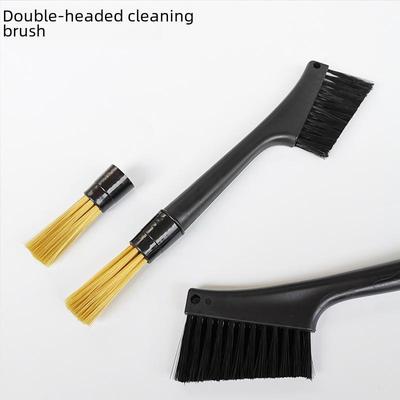 Двусторонняя щетка для чистки кофемашины с мягкой щетиной и длинной пластиковой ручкой