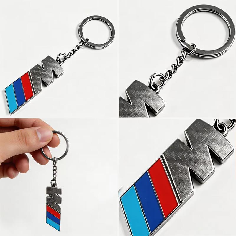 NTSM5 Carbon Fiber Car M Emblem Styling Auto Keychain Accessories For BMW E90 G80 M3 G30 M5 F82 F83 F20 F21 G42 F95 F96 G06 G07 M2 M4