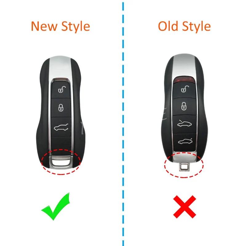 For 2019-2025 Porsche Panamera Taycan Cayenne Coupe 911 Car Remote Key Fob Case Cover Shell Keychain Accessories Carbon Fiber