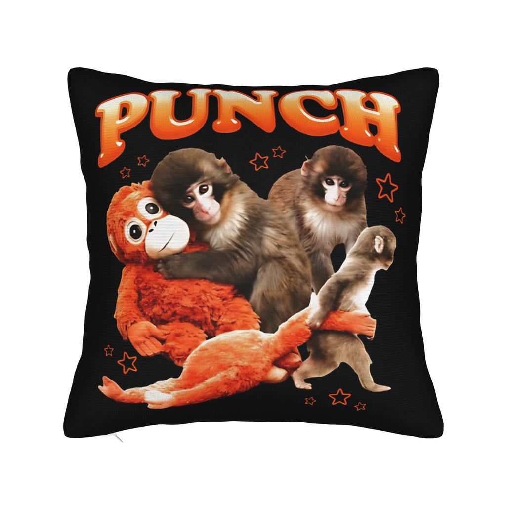 Punch Monkey Pillow Case Cute Funny Pillow Cover Soft Pillowcases For Sofa Bedroom Home Decor