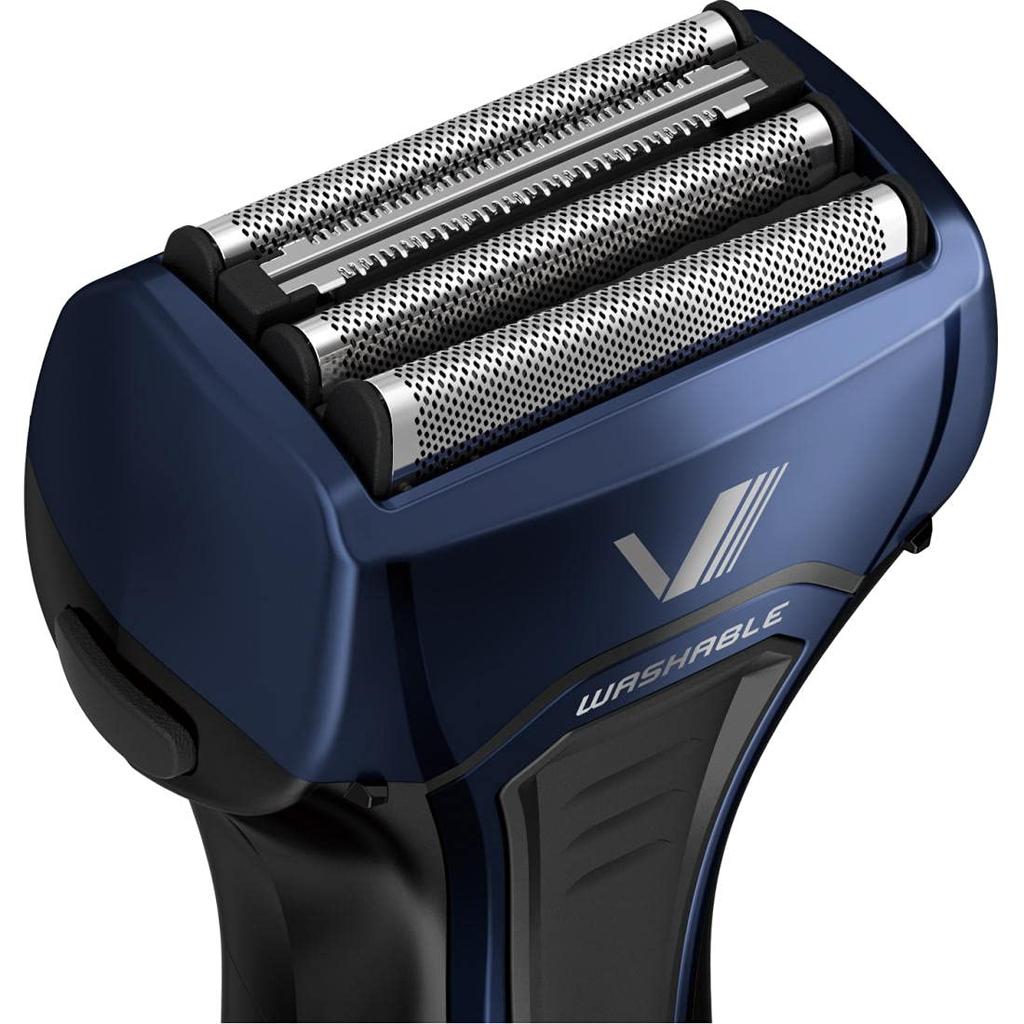 Izumi Seiki Seisakusho Izumi Electric Shaver Solid Series 4 Blades Reciprocating Type Fully Washable Blue Blades 1 Piece (Replacement + Included)