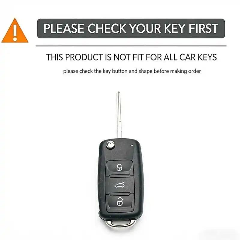 Чехол для брелока для VW Golf Jetta POLO Octavia Yeti Superb Rapid Leon Защита от царапин Ударопрочная защита Мягкая текстура для захвата Отзывчивые кнопки