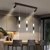 Long Strip Chandelier Modern Minimalist LED with Spotlight Minimalist Dining Room Chandelier
