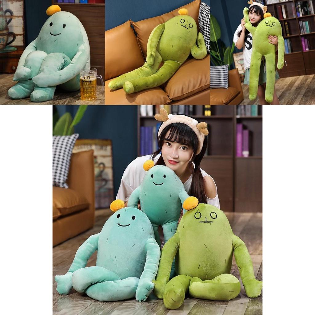 Очаровательная мягкая игрушка кактус в корейском стиле, мягкая и приятная на ощупь плюшевая кукла для девочек, большого размера, подушка-подушка с милым выражением лица