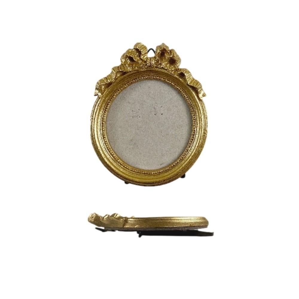 Resin Picture Frame Ornaments Mini Photo Display Holders Baroque Style Photo Frame Living Room