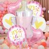 8 шт./компл., мини-бутылочка для мальчиков и девочек, воздушный шар из алюминиевой пленки, 100 дней, шарики для детского душа, украшение для дня рождения, пола, вечеринки