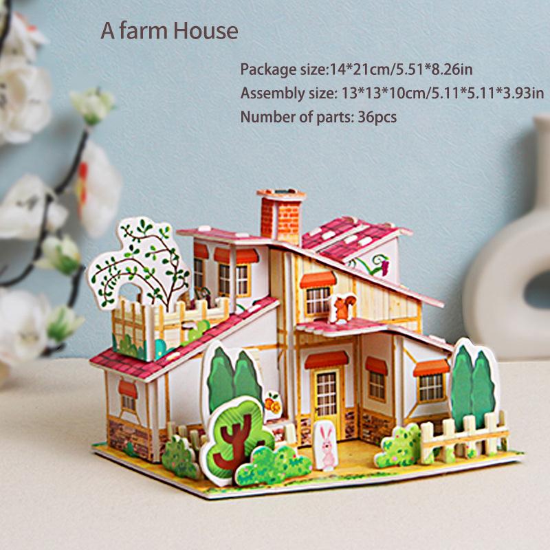 Разложите бумагу, 3d пазл, белая карта, модель дома ручной работы, детские развивающие игрушки для родителей и детей WL