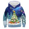 Christmas Santa Claus Hoodies 3D Print Sweatshirts Boys Girls Unisex Hooded Sweatshirt Kids Fashion Cartoons Oversized Coat