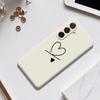 For Samsung Galaxy A36 5G Case Black Love Pattern Printing Straight Edge TPU Phone Back Cover