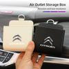 Car Air Vent Storage Box Rhombus Pattern For Citroen C4 C3 C5 C1 C2 Berlingo Celysee Cactus Picasso Aircross Saxo Grand