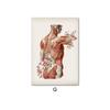 Human Body Muscle Structure Wall Art Canvas Painting Retro Anatomy Medical Print Posters Education Picture Study Room Decoration