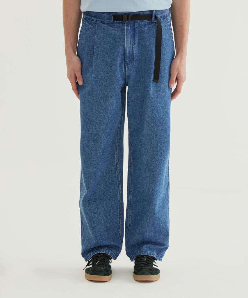 COVERNAT Cordura Semi-Wide Denim Easy Pants Blue