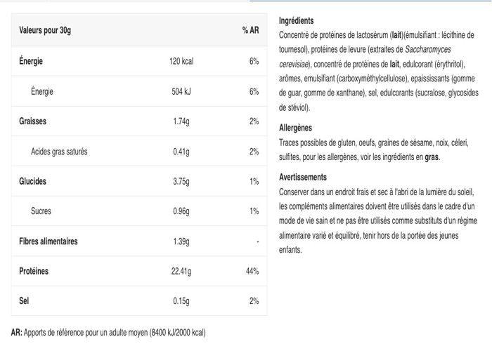 Whey Concentrée Eric Favre - Whey Optimax Protein - Vanilla 500g