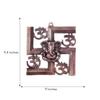 Lord Ganesha On Om Swastik Metal Wall Hanging (22.86 Cm X 2.54 Cm X 23.87 Cm, Brown)