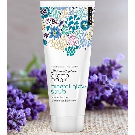 Скраб Aroma Magic Mineral Glow | Отшелушивает, уменьшает мелкие морщины, осветляет и повышает увлажненность | С пчелиным воском, растительным глицерином - 100 мл