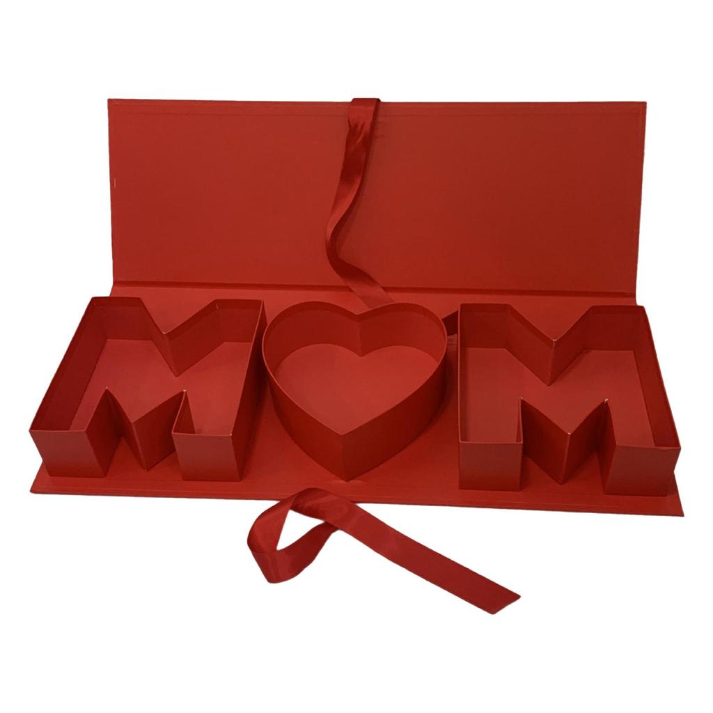 Mom Letter Shaped Empty Flower Box Mother's Day Creative Floral Packaging for Valentines Anniversary DIY Decorations Parties