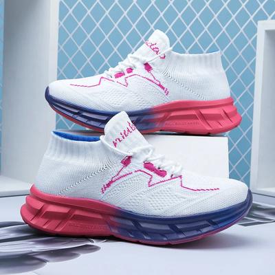 Женские повседневные кроссовки из сетчатой вулканизированной ткани, парные осенние модные кроссовки, женские удобные легкие вязаные туфли, размер плюс 45