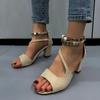 Summer Hot Selling Women's Shoes Fashion Open Toe Solid Color Large Size Casual One-line Buckle Suede Women's Sandals