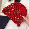 Hollow Out Crochet Hollow Knitted Hat Star Tassels Weave Cap Fashion Knit Beanies  Outdoor