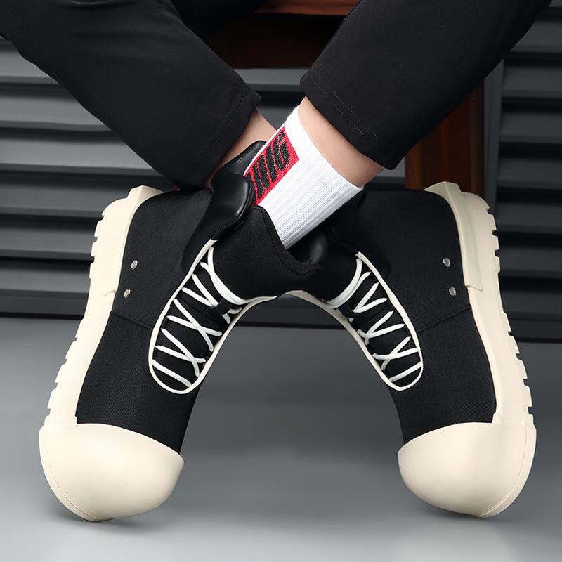 2024 новые туфли с большой головой Микки Мауса, женская пара, уродливые милые туфли с толстыми подошвами, однотонные высокие ботинки для спорта и отдыха