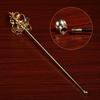 Buddhist Monk 's Stick  Metal Magic Tool The Tin Staff of Ksitigarbha Bodhisattva Prop Buddha Statue Holding Artifact Copper
