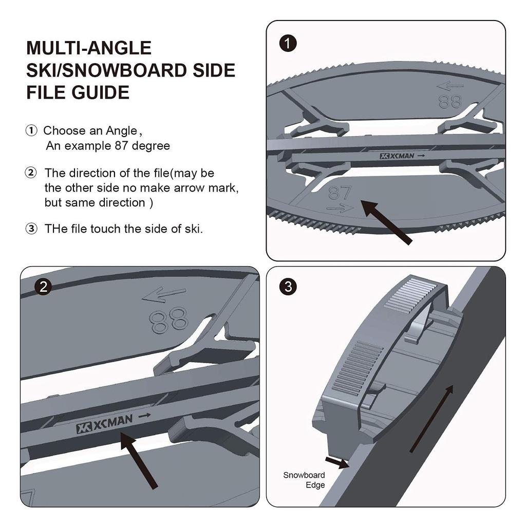 XCMAN Complete Bass and Side Bevel File Care Kit 6-Way Edge Tuner