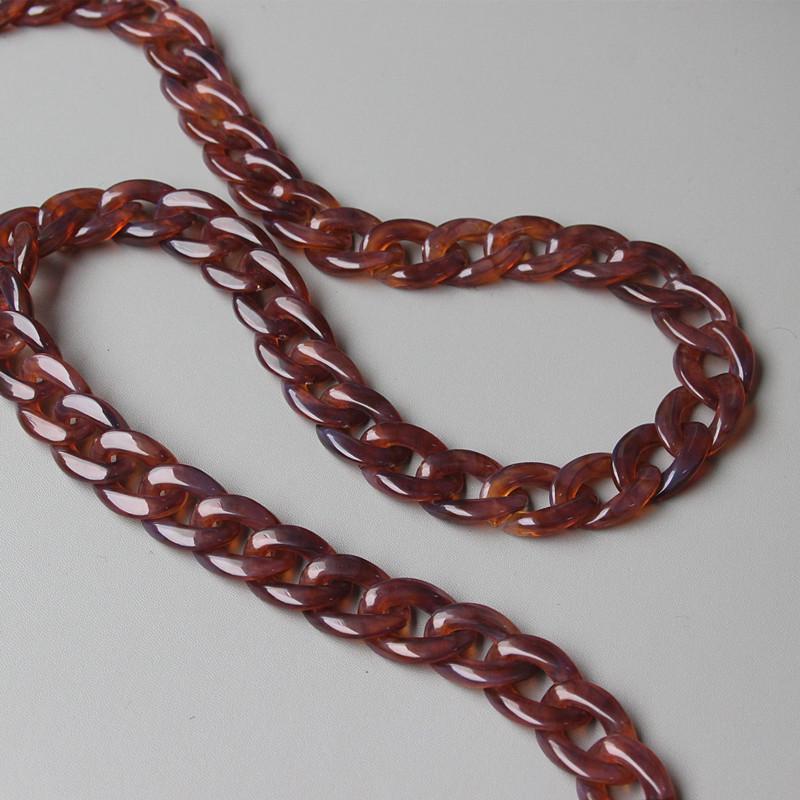 New Fashion Woman Handbag Accessory Chain Detachable Replacement White Beige Red Blue Grey Strap Women Shoulder DIY Resin Chain