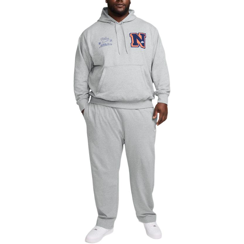 Nike Худи с принтом букв из коллекции Club Fleece на шнурке Свободная толстовка Мужские топы Серый FN3100-063