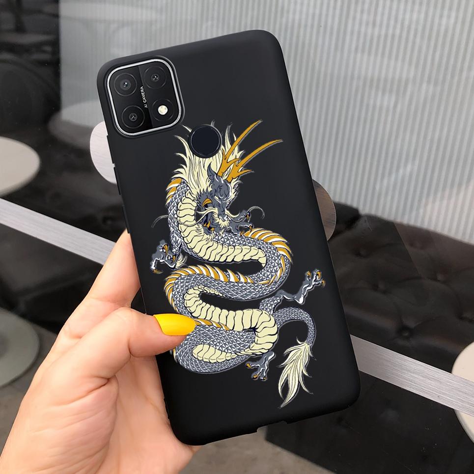 For OPPO A15s Case Black Cool Soft TPU Funda Phone Case For OPPO A15 CPH2185 Cover Silicone Back Cover For OPPOA15s CPH2179 Capa