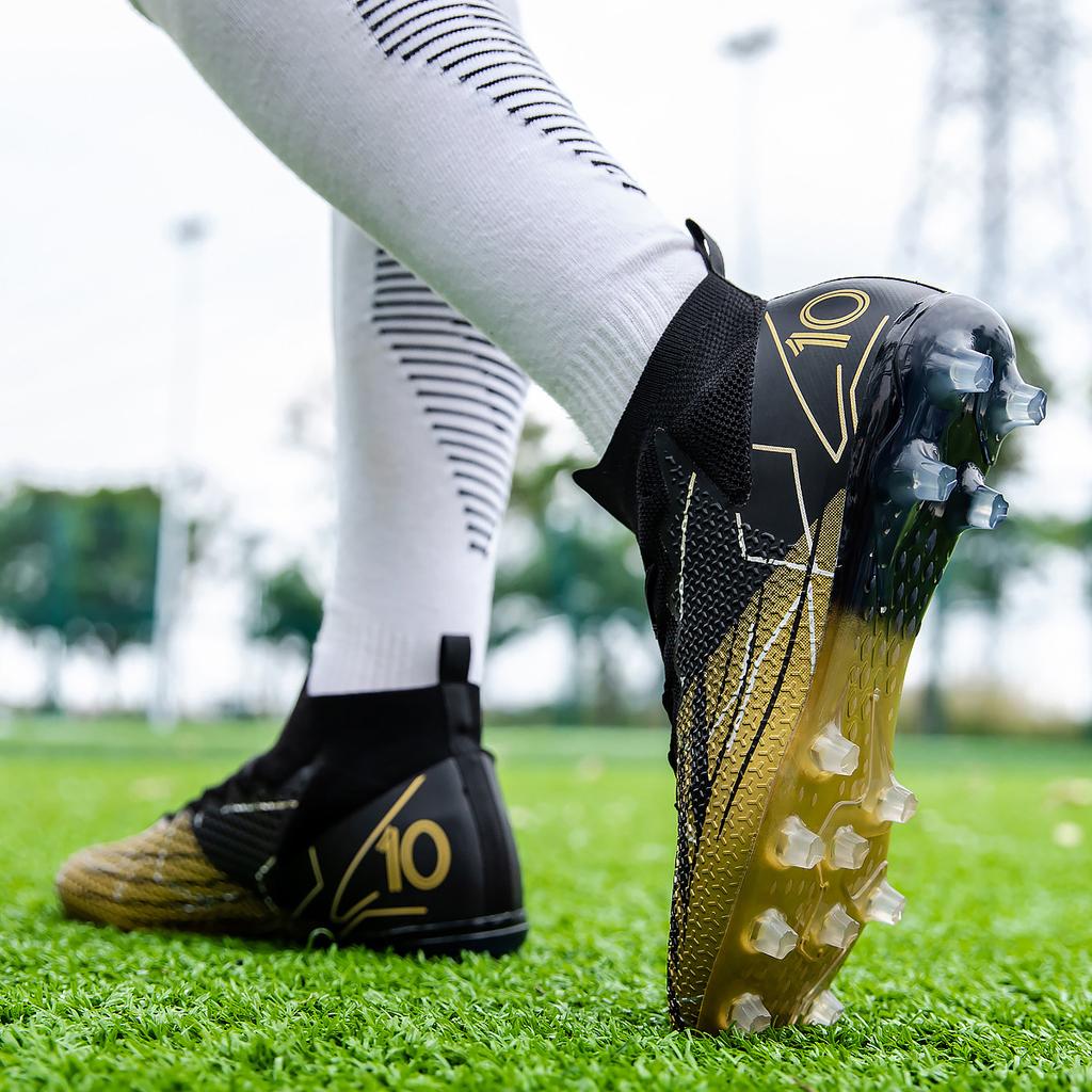 Новые высокие футбольные бутсы, мужские и женские шиповки и длинные шипы, студенческие для искусственной травы, низкие для реального футбольного боя