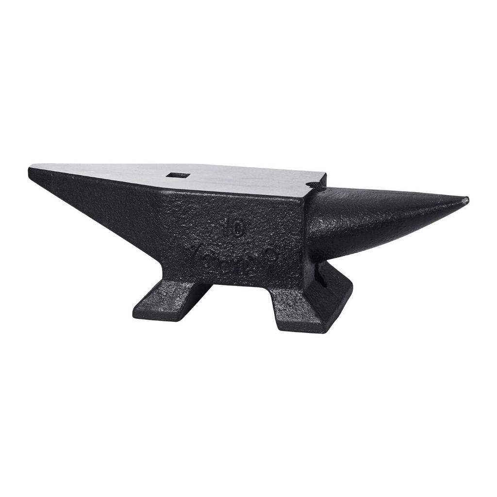 Cast Steel Anvil, 22 Lbs(10kg) Single Horn Anvil with Large Countertop and Stable Base, High Hardness Rugged Round Horn Anvil Blacksmith, for Bending,