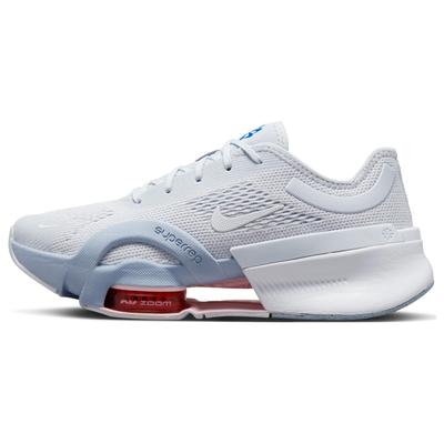 Air Zoom SuperRep 4 Next Nature Grey Blue Whisper Женские кроссовки Футбольно-серый Средне-мягко-розовый Белый DO9837-002