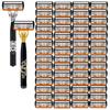 Six-Layer Razor Blade Shaver with Metal Holder for Hair Removal