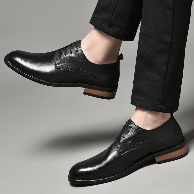 Casual Slip On Formal Leather Men Shoes Men Italian Black Male Loafers Men Shoes Wedding Party Dress Shoes