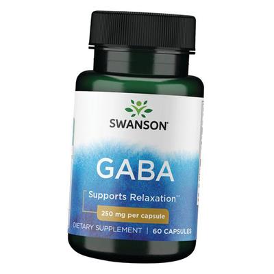 ГАМК, Гамма-аминомасляная кислота, GABA 250, 60капс (72280029)