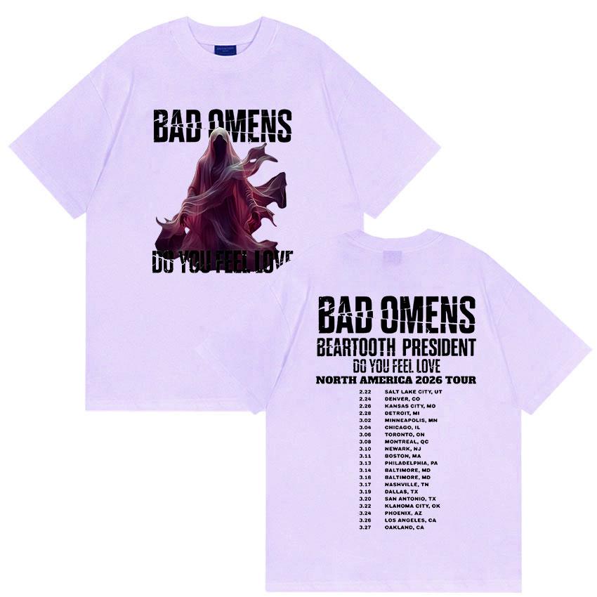 Bad Omens Тур Do You Feel Love 2026 Печатные Футболки Мужские Женские Ретро Оверсайз Хлопковая Футболка Классическая Панк Готическая Одежда Футболка