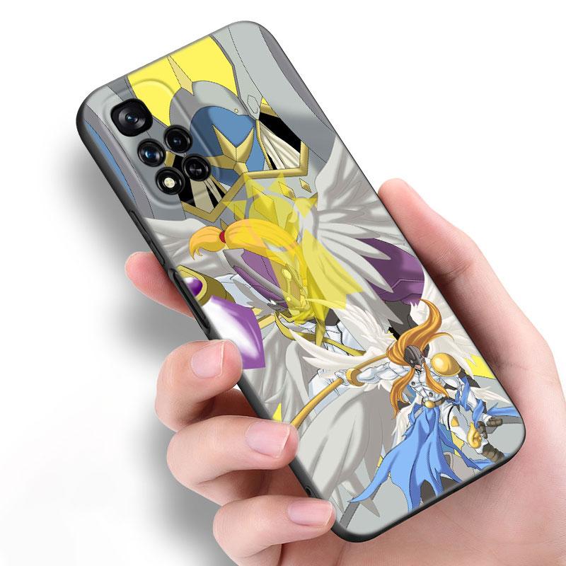 Цифровой монстр Digimon черный силиконовый чехол для телефона Xiaomi POCO X3 X4 NFC F5 M3 M4 M6 X5 X6 Pro F3 F4 GT 5G C55 C65 M5