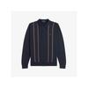 Fred Perry [sharp] Vertical Stripe Knit Shirt Navy Afpm2436537 608 qzgAfpm2436537 608