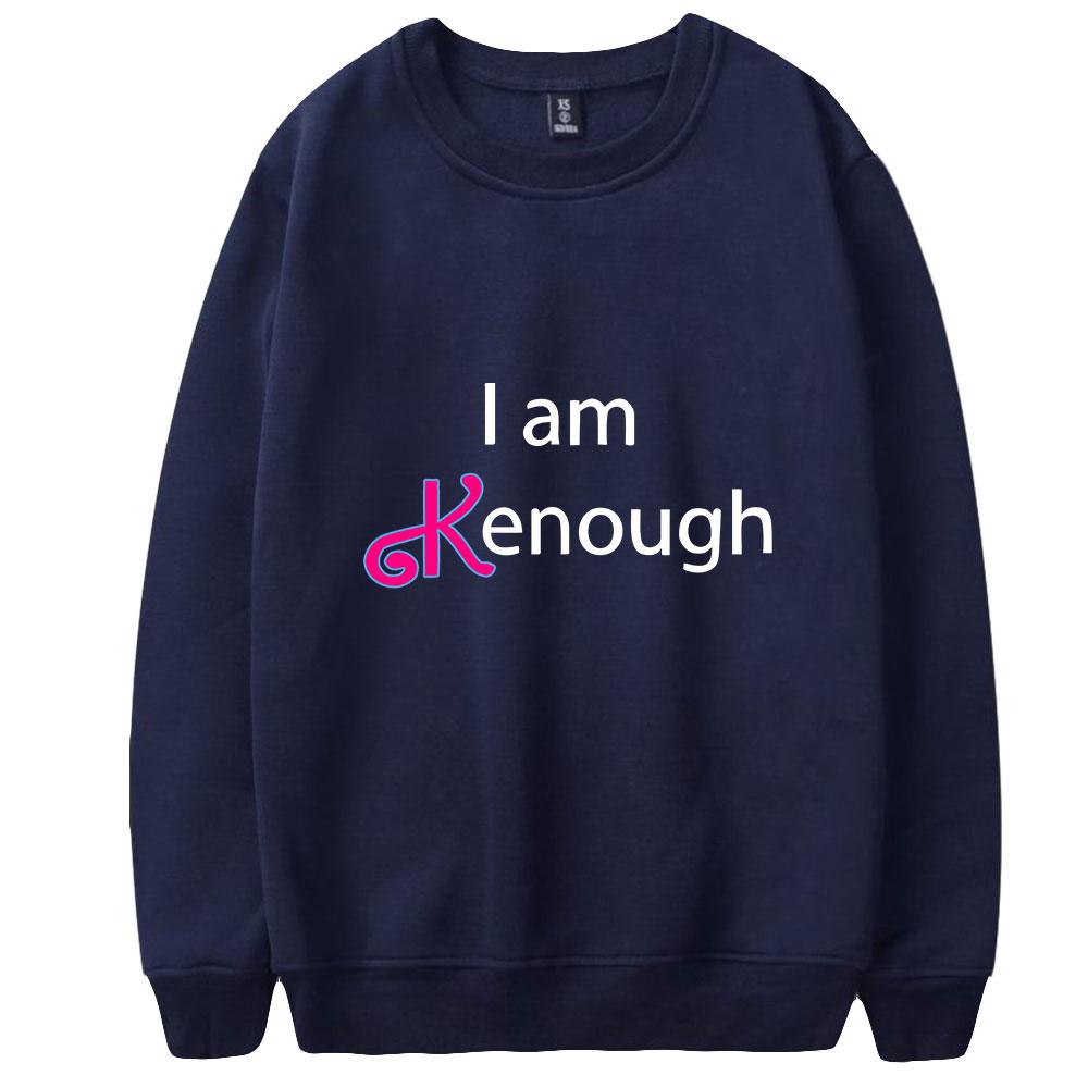 Пара модных толстовок с графическим принтом I Am Kenough, повседневная спортивная одежда с круглым вырезом, мужские и женские пуловеры, кофты
