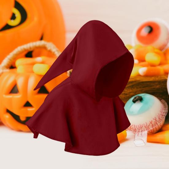 Капюшон для Хэллоуина, средневековая шляпа смерти, однотонный ретро-костюм в темном стиле для косплея, сценическое шоу, шаль, шапка