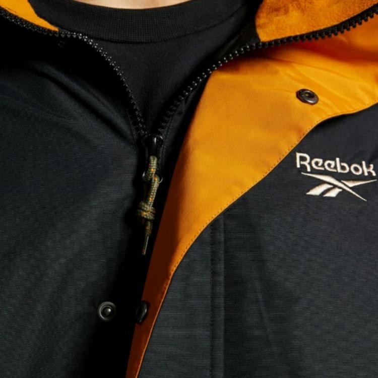 Reebok Модная куртка с длинным рукавом, съемным капюшоном и молнией, мужские куртки H52863