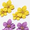 1 Pair Ear Studs Trendy Non-allergic Exquisite Elegant Double Layer Flower Design Women Earrings