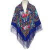 Ethnic Russian Print Tassel Shawl & Cardigan Scarf - High-End Dual-Use Square Design
