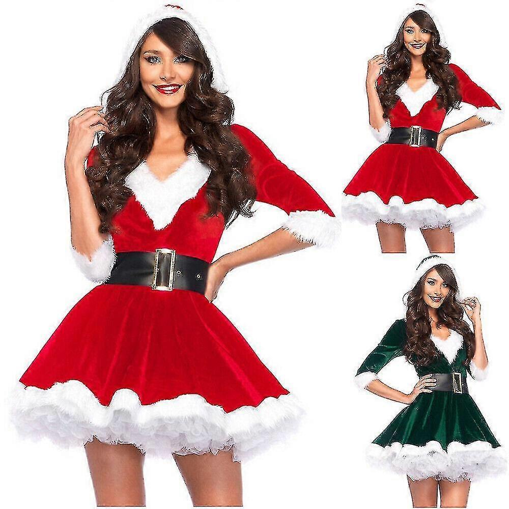 Fashion Miss Claus Dress Suit Women Santa Claus Sweetie Cosplay Costumes