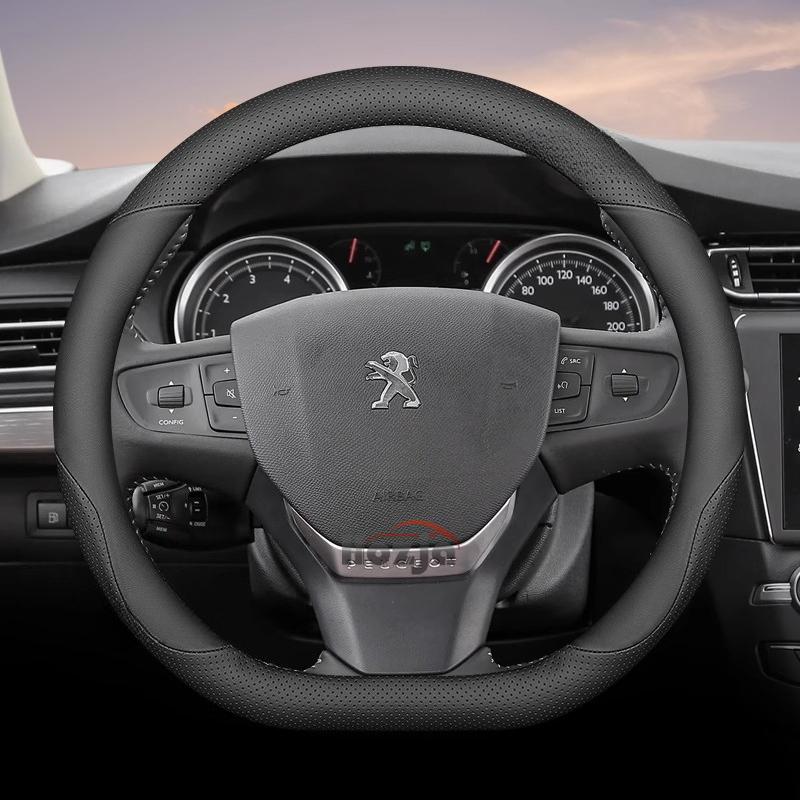 35 см 38 см Кожаная оплетка на руль автомобиля для Peugeot 5008 408 308 Rifter e-Expert Expert e-Traveller Landtrek Аксессуары