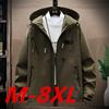 M-8XL Oversized Jacket Men Waterproof Hooded Windbreaker Bomber Jacket Casual Military Jacket Loose Zipper Coats New