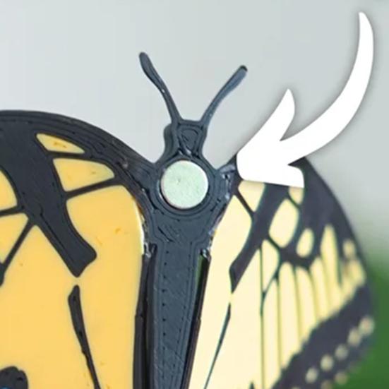 3 шт. Магниты-бабочки для холодильников Реалистичные Двусторонние Крылья Гибкие Магниты для Домашнего Декора в виде Бабочек