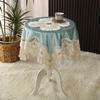 New Light Luxury Tablecloth Suede Plate with Embroidered Diamond High-Grade Tablecloth Home Decorative Tablecloth