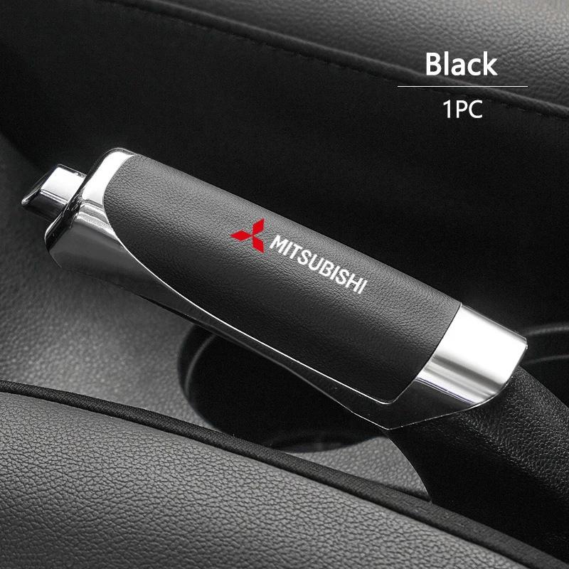 Leather Manual Handbrake Grip Protector Car Utility Products for Mitsubishi Pajero Montero L200 Triton Outlander Sport Lancer EX